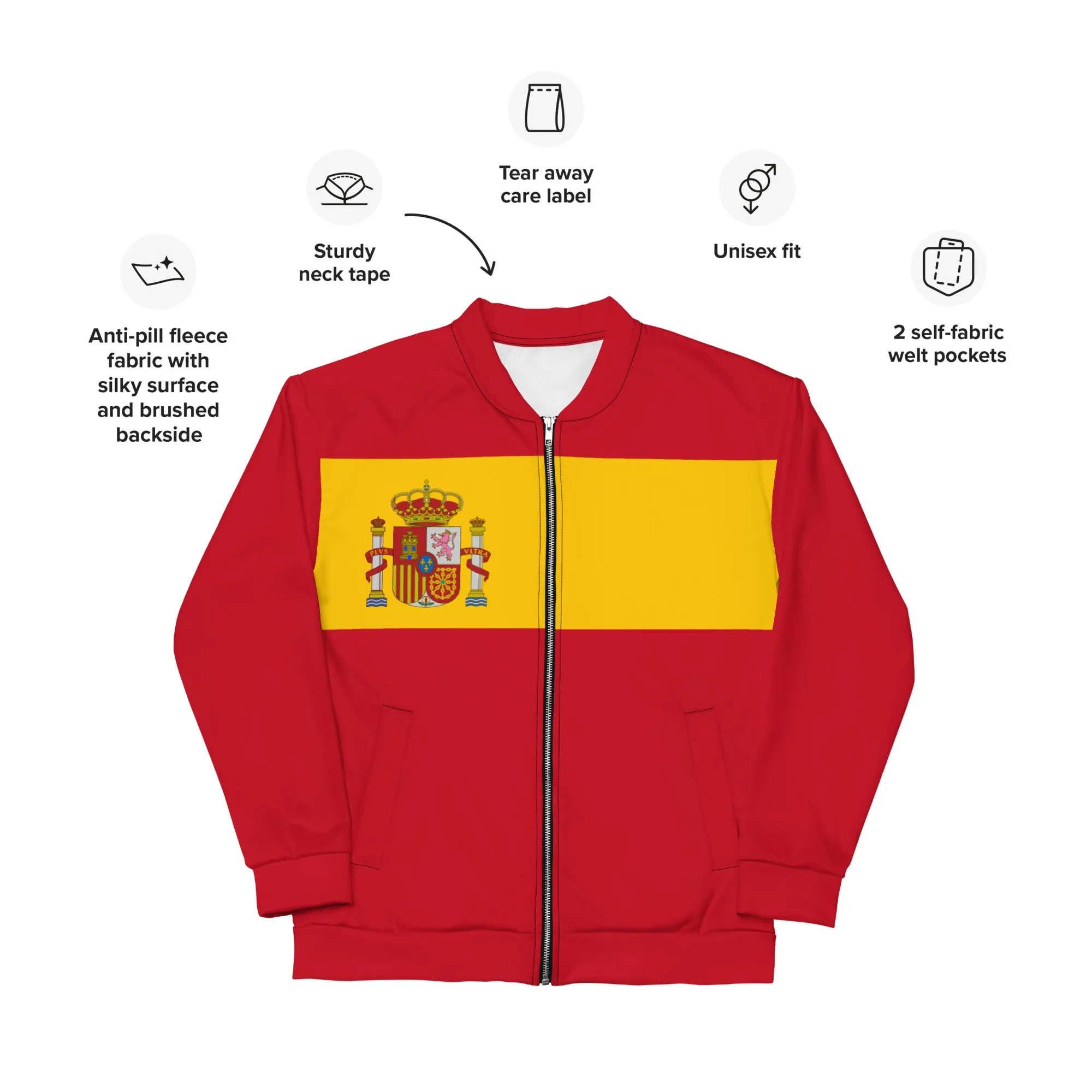 Spain Jacket / Red Bomber Jacket Outfit Spanish Style