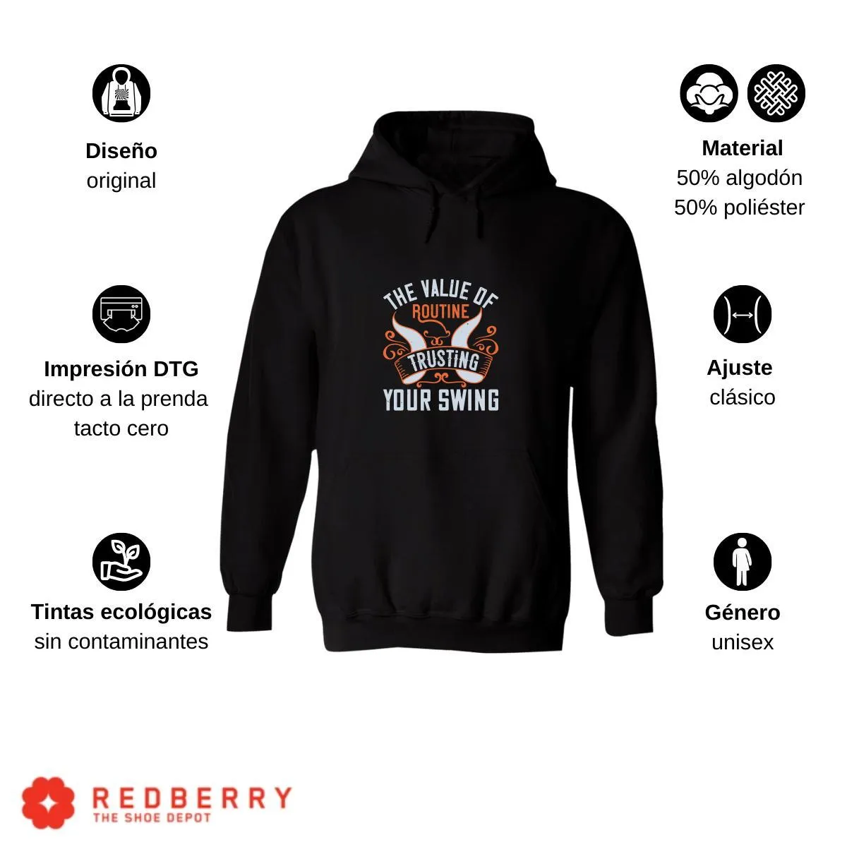 Sudadera Hombre  Hoodie Golf Deporte Frases 044