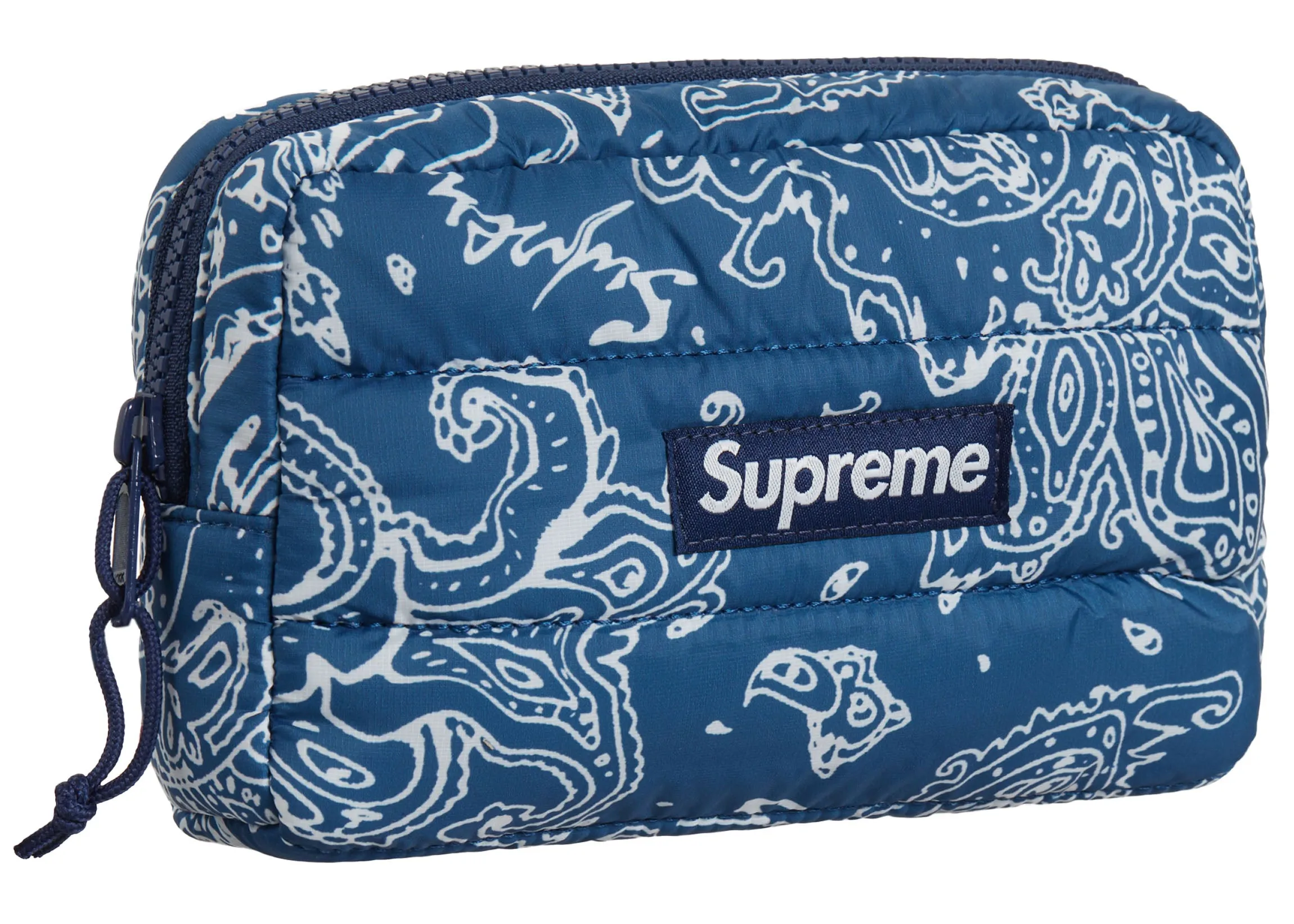 Supreme Puffer Pouch Blue Paisley