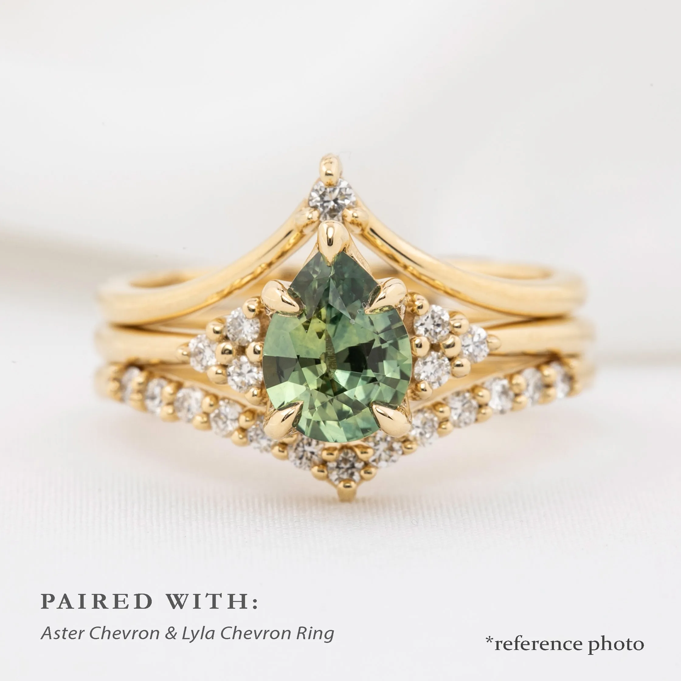 Teresa Ring 0.83ct Light Green Montana Sapphire, 14k Yellow Gold (One of a kind)