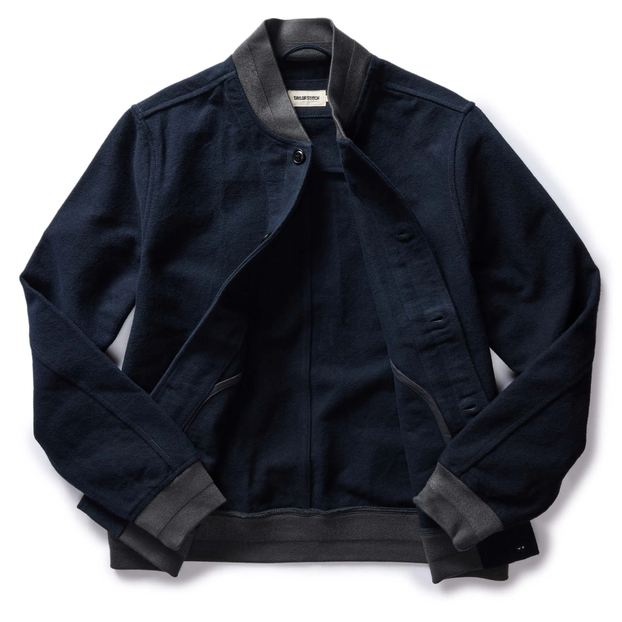 The Bomber Jacket in Dark Navy Moleskin