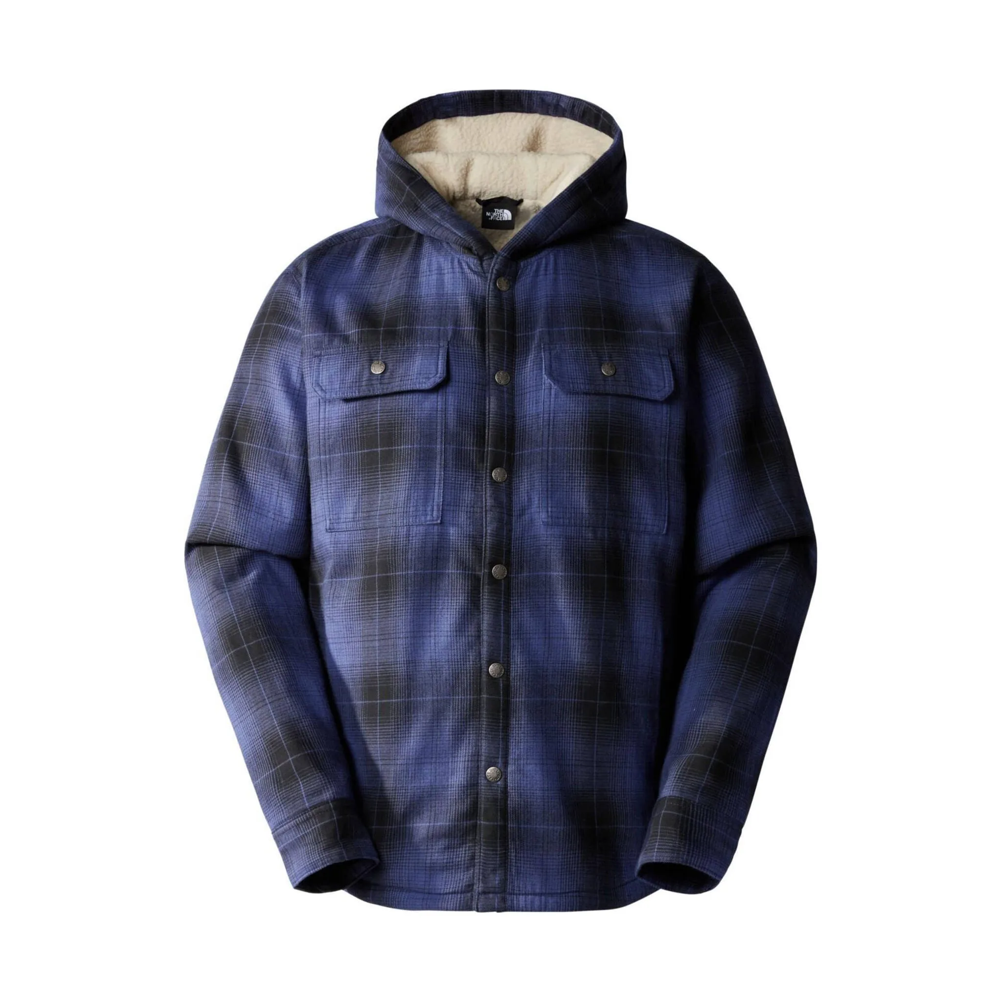 The North Face Men's Hooded Campshire Shirt - Black/Blue Plaid