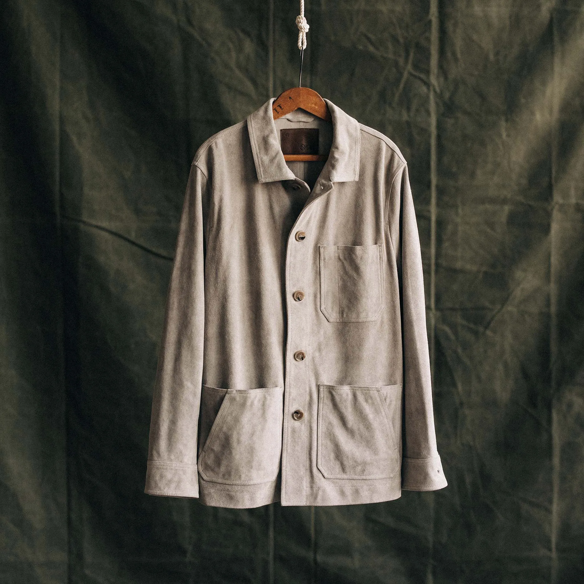 The Ojai Jacket in Oyster Suede