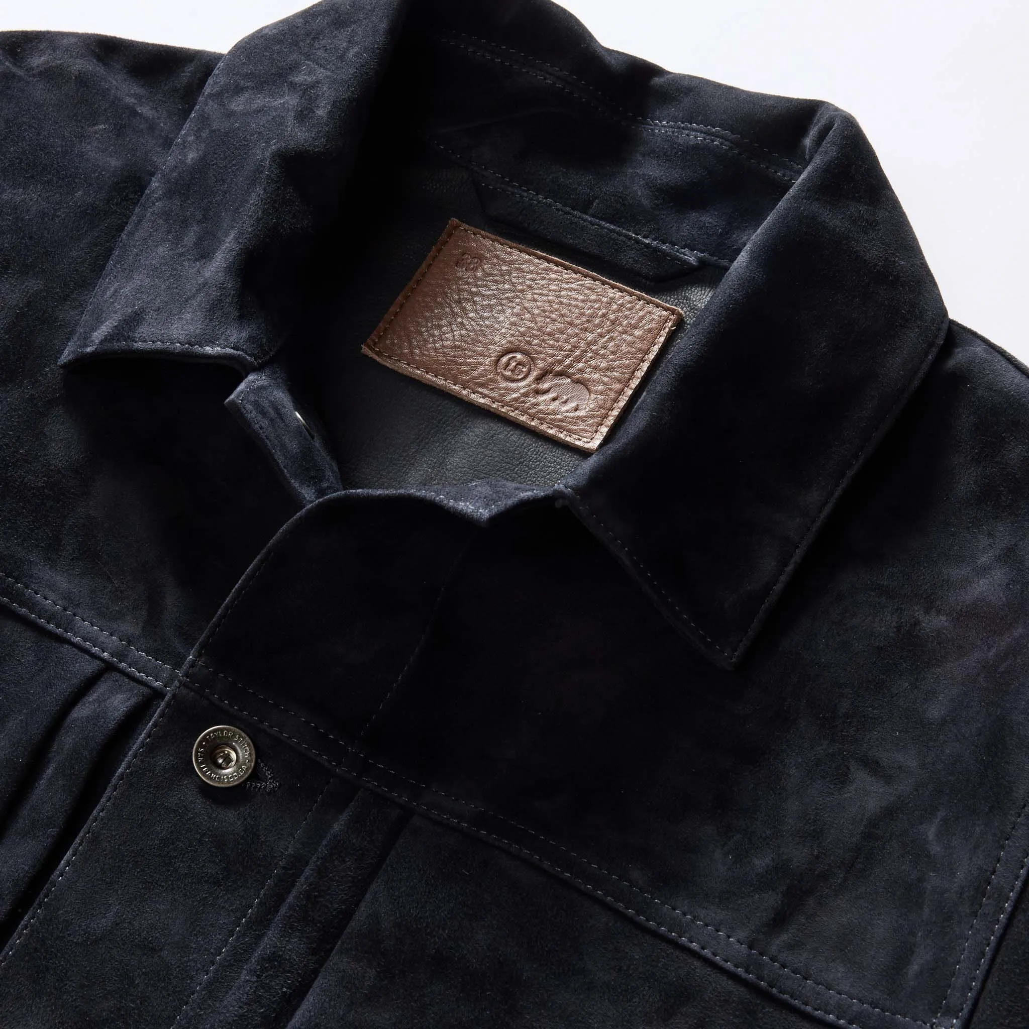 The Ryder Jacket in Dark Navy Suede