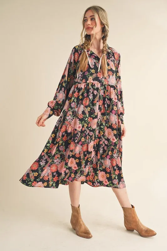 The Tara Floral Print Button Down Dress