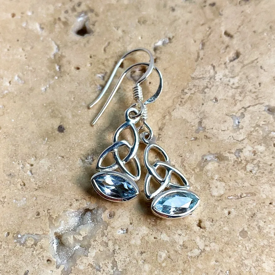 Topaz Celtic Knot Earrings