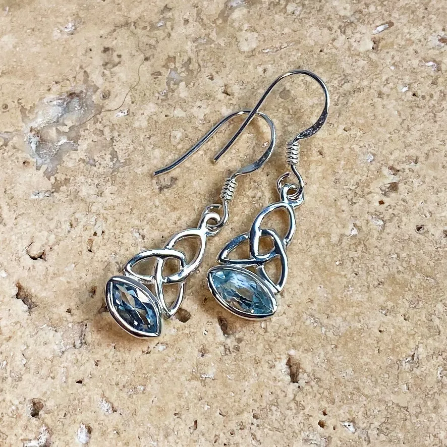 Topaz Celtic Knot Earrings