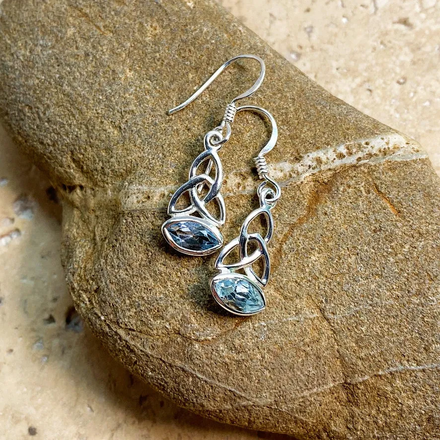 Topaz Celtic Knot Earrings