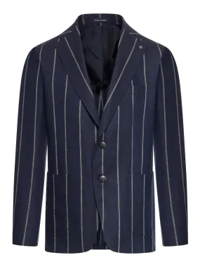 unstructured single-breasted jacket