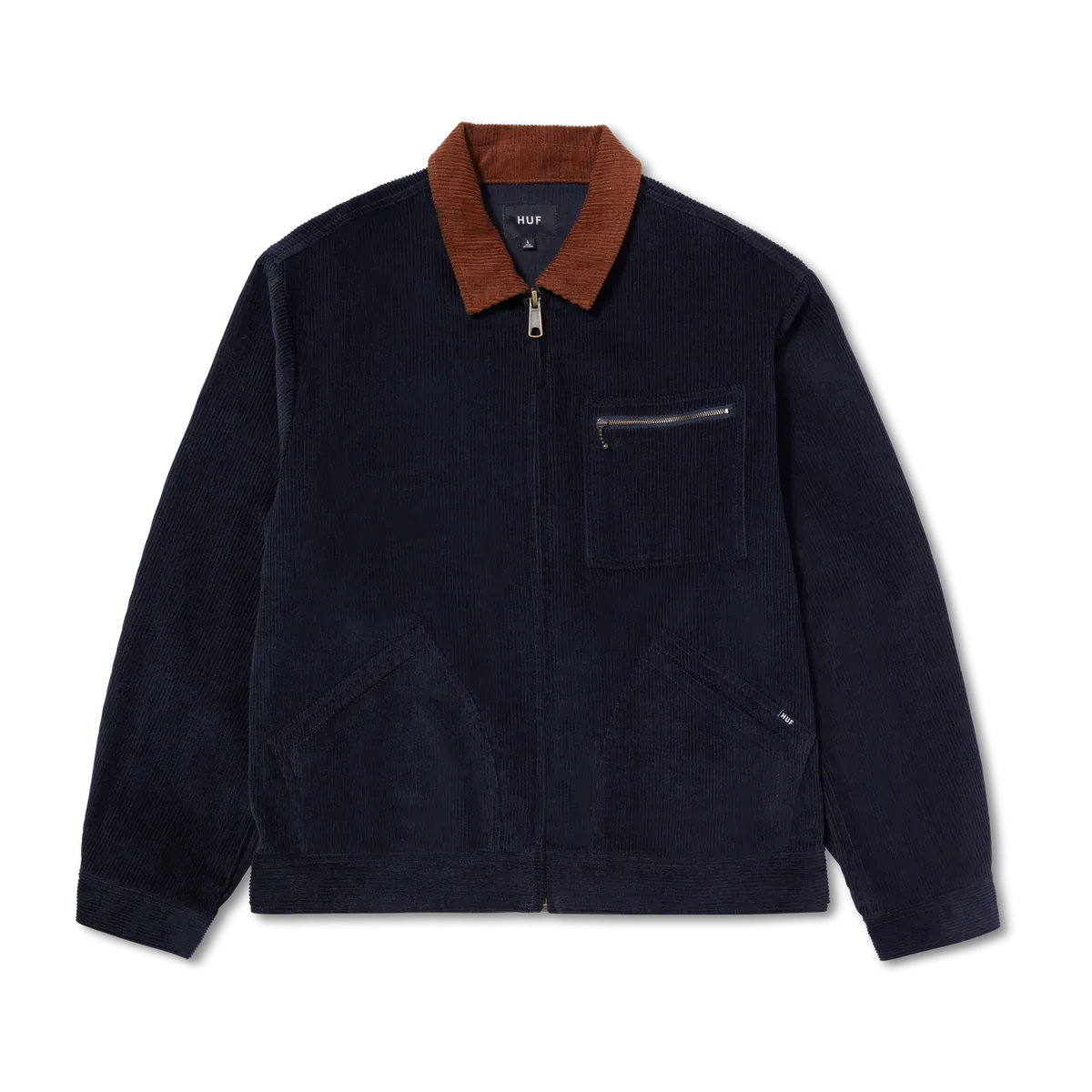 VESTE HUF CORDUROY TRUCKER NAVY