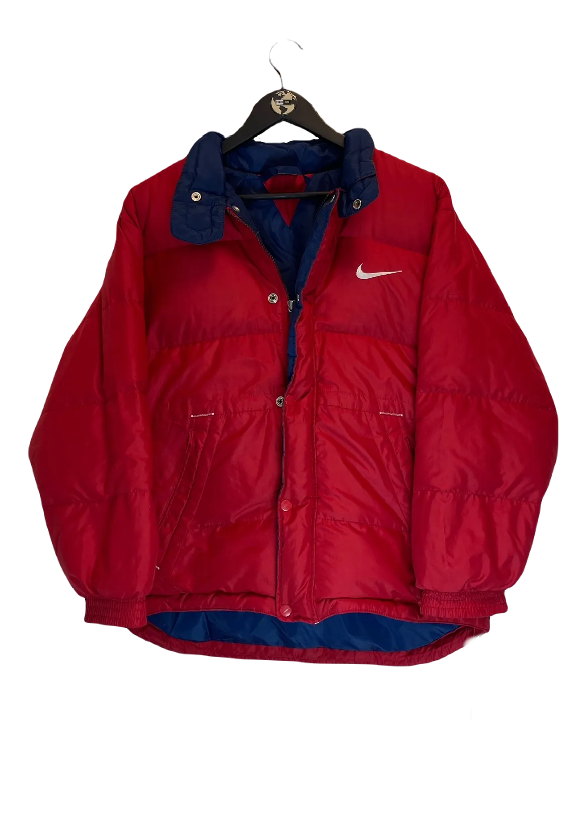 Vintage Nike Big Swoosh Puffer Jacket M