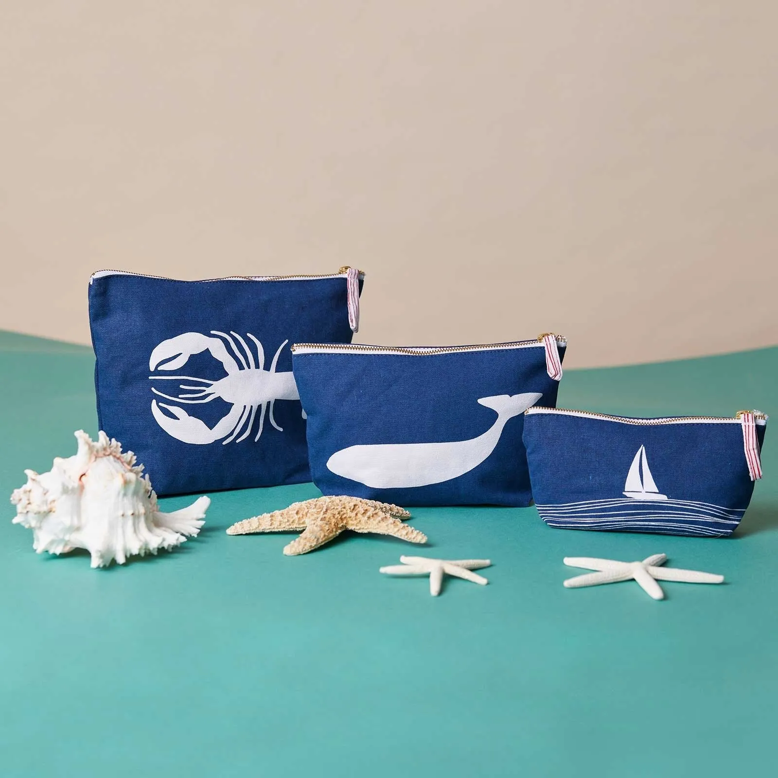 Whale Navy Medium Relaxed Pouch