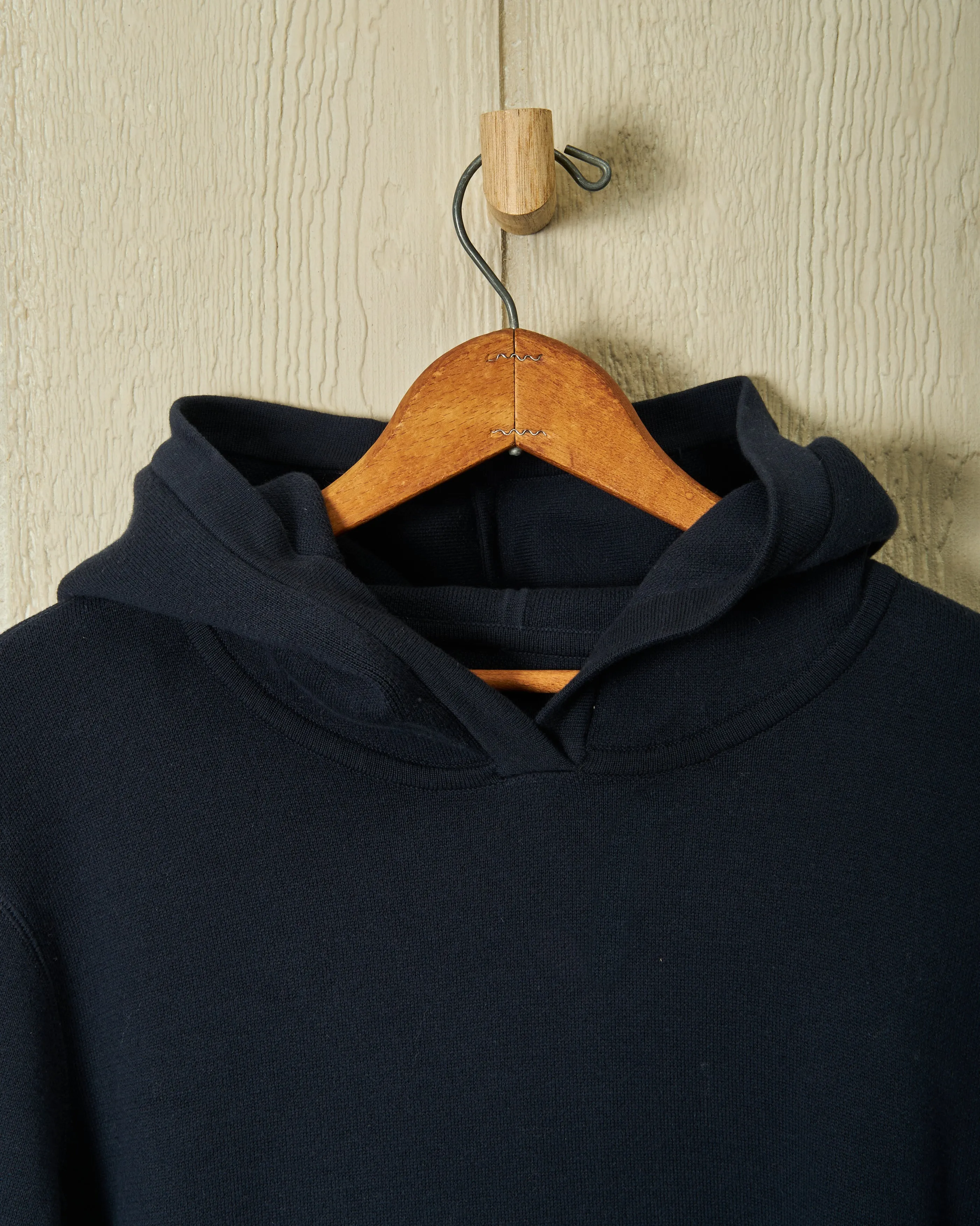 Wharf Knit Hoodie in Navy