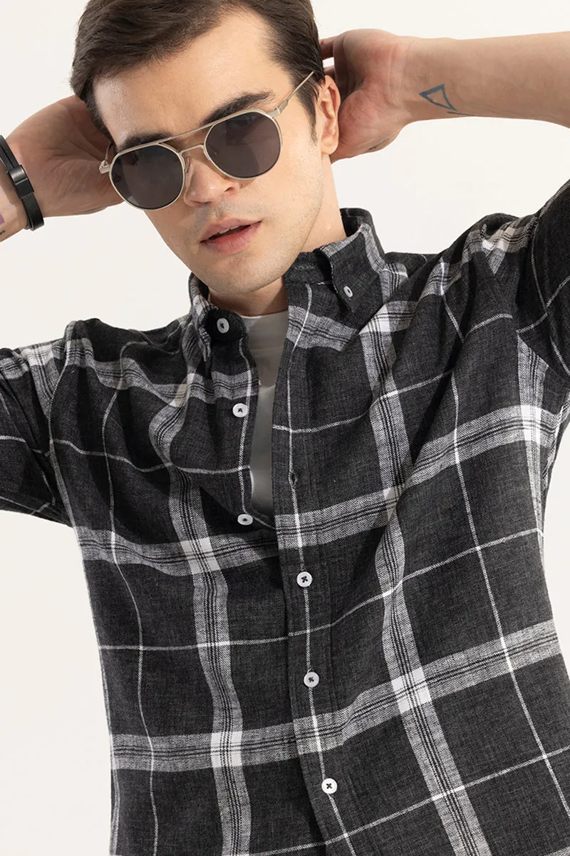 Widegrid Black Checks Shirt