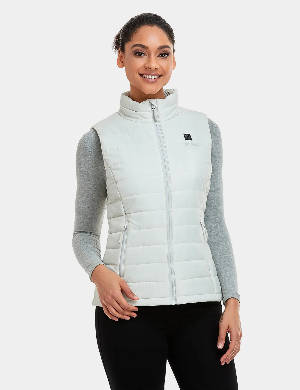 Women's Classic Heated Vest - Blue / White / Grey