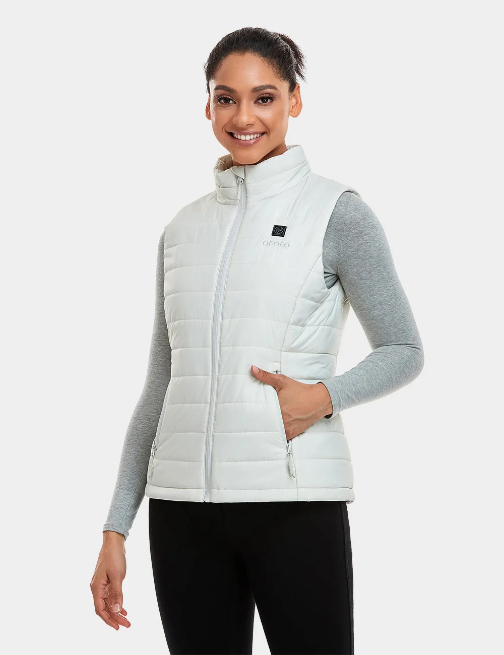 Women's Classic Heated Vest - Blue / White / Grey