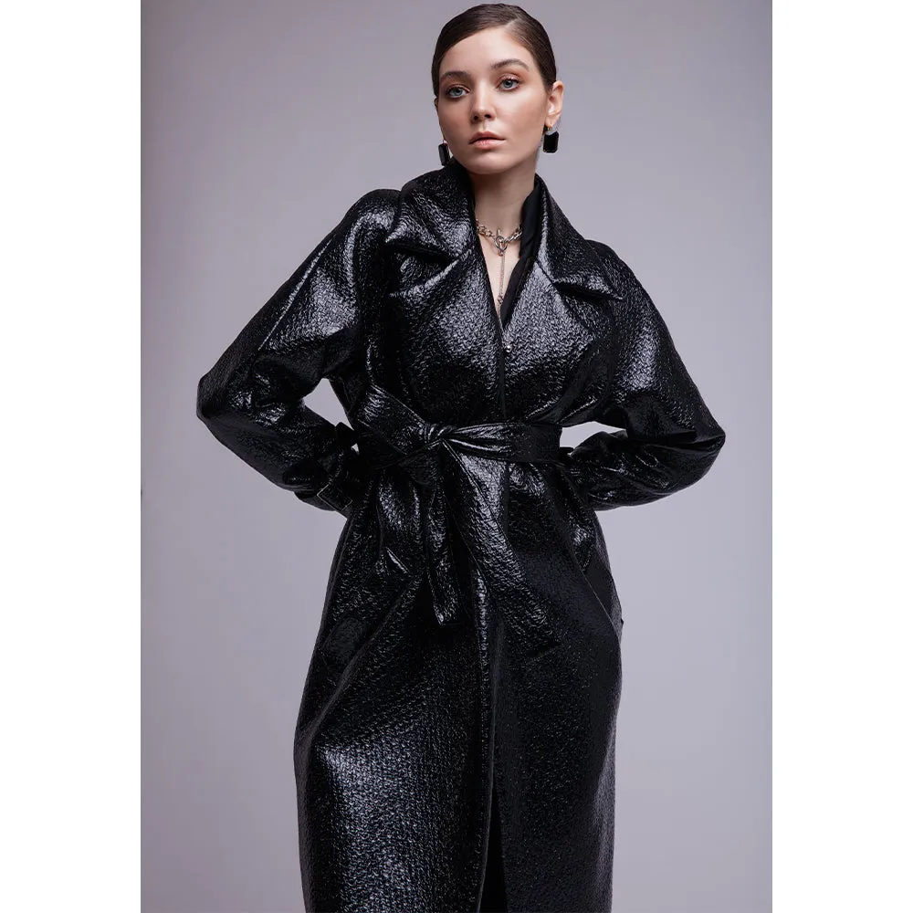 Women's Long Leather Coat | KC Leather Signature Range - Sabrina