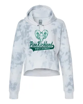 Womens Tie Dye Crop Hoodie