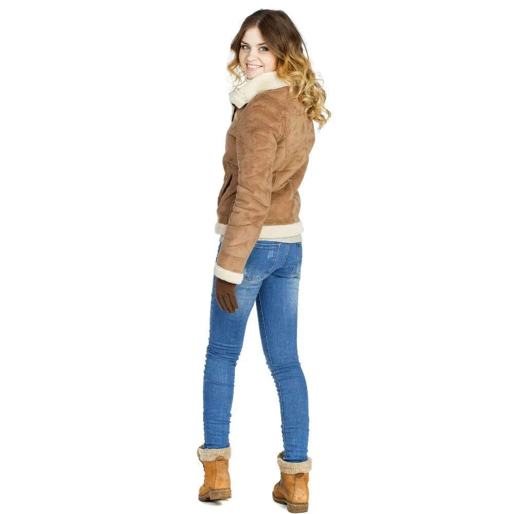 Women's's Fur Leather Jacket - Nicole