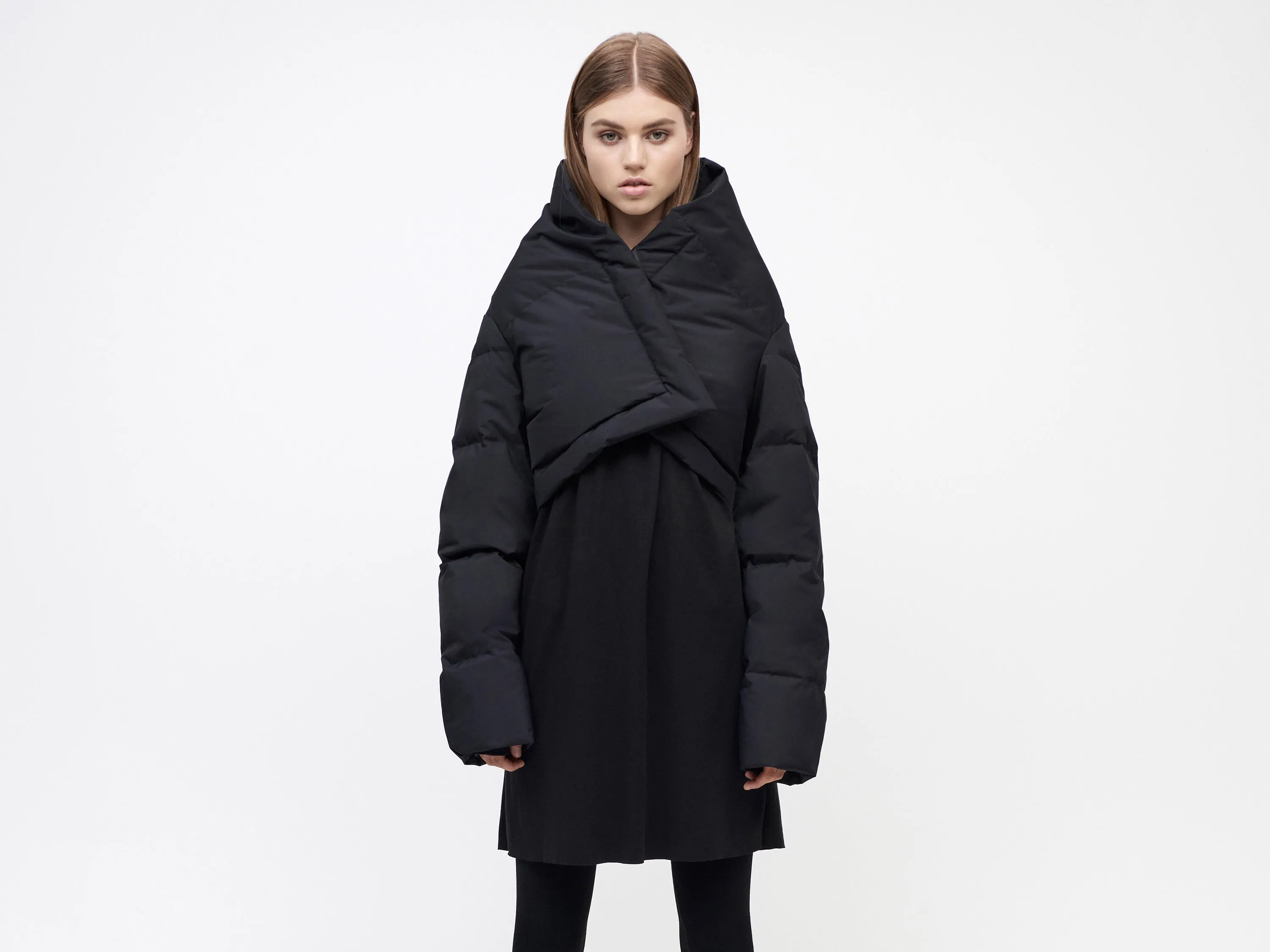 Wrap Down Jacket - Black